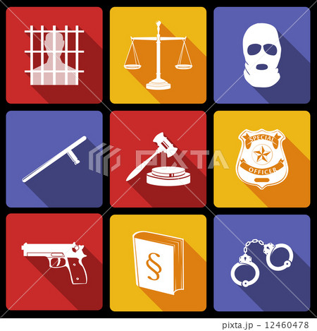 Law and Justice Icons Flat 12460478