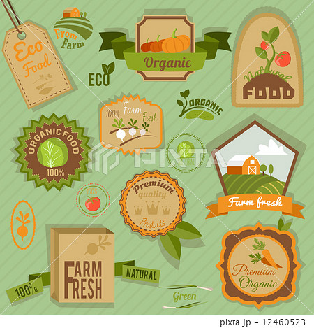 Eco labels vegetables 12460523