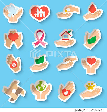 Charity and donation stickers Charity and donation stickers 12460746
