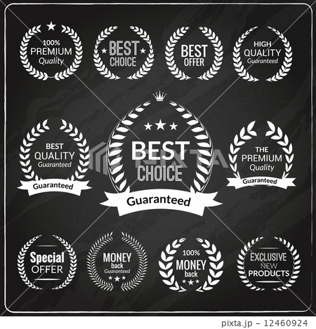 Laurel wreath chalkboard set 12460924