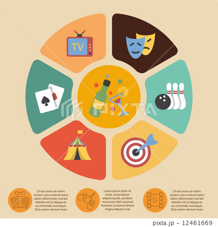 Entertainments infographics set Entertainments infographics set 12461669
