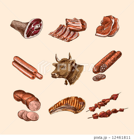 Sketch meat icons 12461811