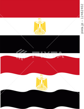Flat and waving Egyptian Flag. Vector Flat and waving Egyptian Flag. Vector 12462402
