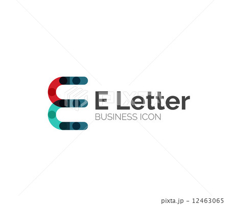 E letter logo, minimal line design 12463065