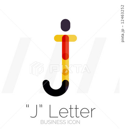 J letter logo, minimal line design 12463252