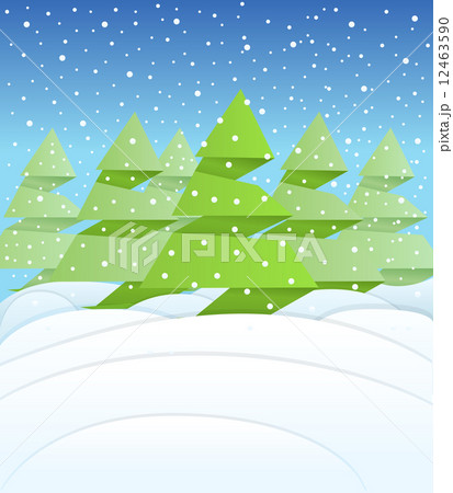 Abstract Christmas forest and snowfall 12463590