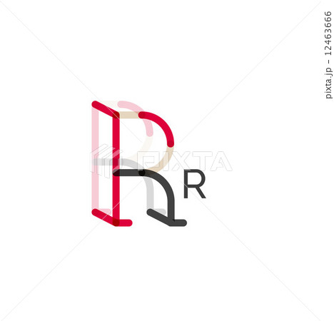 Minimal R font or letter logo design 12463666