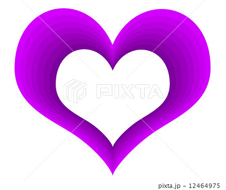 グラデーションのハート 12464975