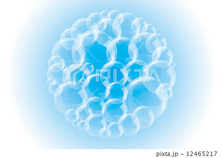 背景素材テクスチャ 細胞 水の泡 シャボン玉 海の泡 海 水中 水玉 のイラスト素材