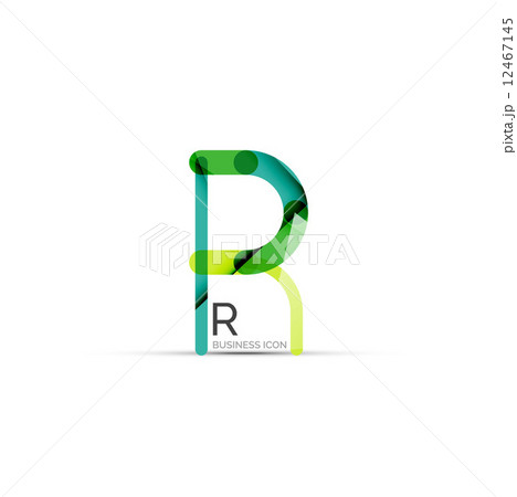 Minimal R font or letter logo design 12467145