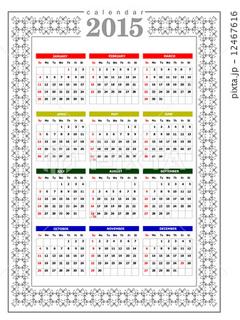 Calendar 2015. Months. Vector illustration 12467616