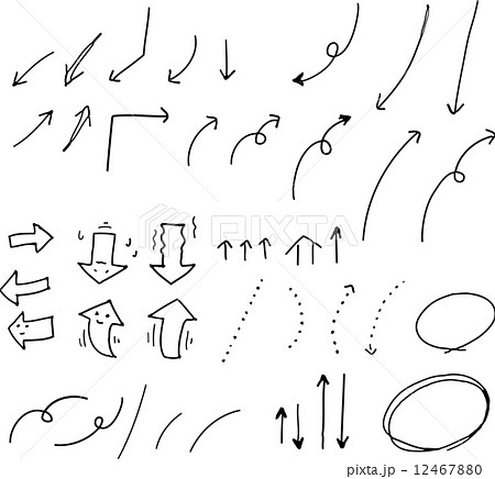 これまでで最高のイラスト 矢印 手書き 美しい花の画像