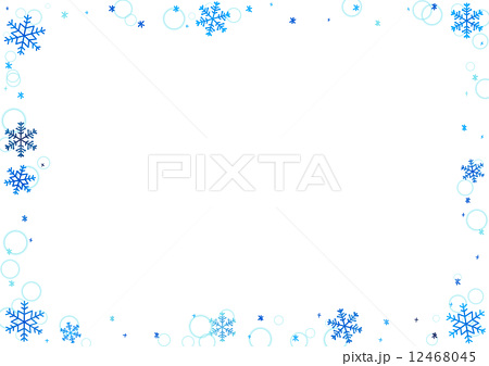 雪の結晶フレームのイラスト素材 12468045 Pixta