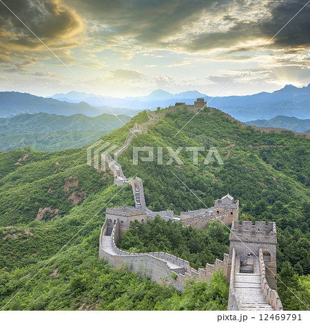 In Beijing, China, the majestic Great Wall. In Beijing, China, the majestic Great Wall. 12469791