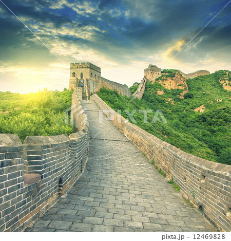 In Beijing, China, the majestic Great Wall. . In Beijing, China, the majestic Great Wall. . 12469828