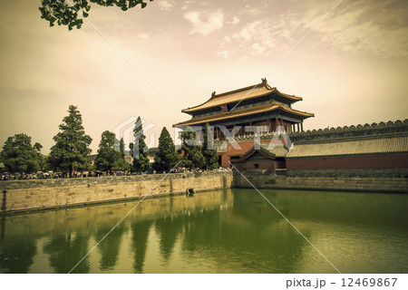 Beijing Forbidden City turret moat 12469867