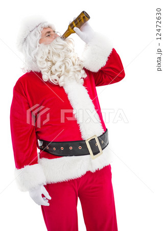 Father christmas drinking a beer Father christmas drinking a beer 12472630