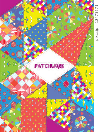 Patchwork cover or placard - funny design 12475571