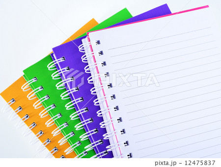 open blank paper page in notebook 12475837
