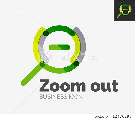 Minimal Line Design Logo Zoom Iconのイラスト素材