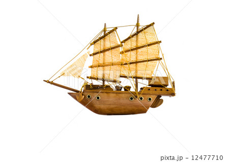 Sailing ship model isolated on white background 12477710