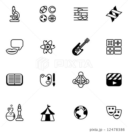 Education or quiz subject icons Education or quiz subject icons 12478386