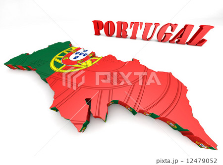 Map illustration of Portugal with map Map illustration of Portugal with map 12479052