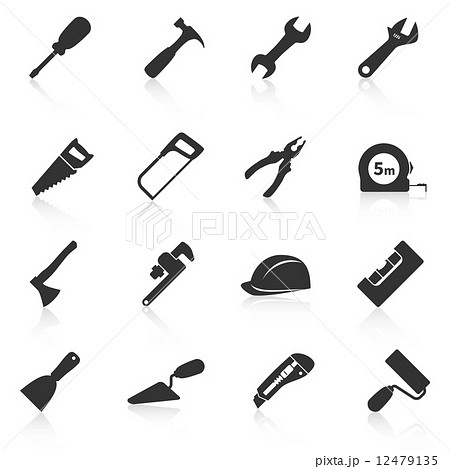 Set of construction tools icons Set of construction tools icons 12479135