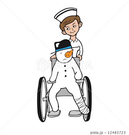 Nurse wheel chair snowman Nurse wheel chair snowman 12483723