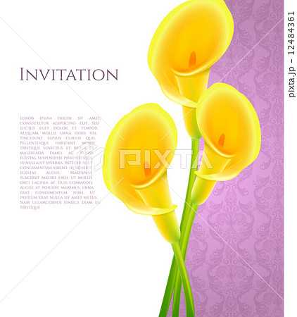 Invitation with callas flowers 12484361