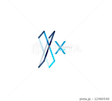 Minimal X font or letter logo design 12484540