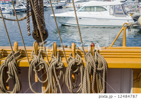 Blocks and tackles of a sailing vessel 12484787