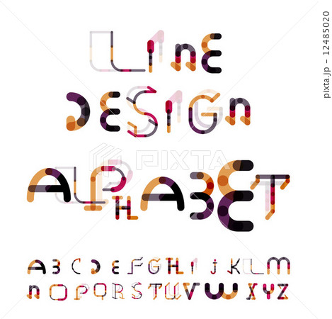 Minimal line design alphabet, font, typeface 12485020