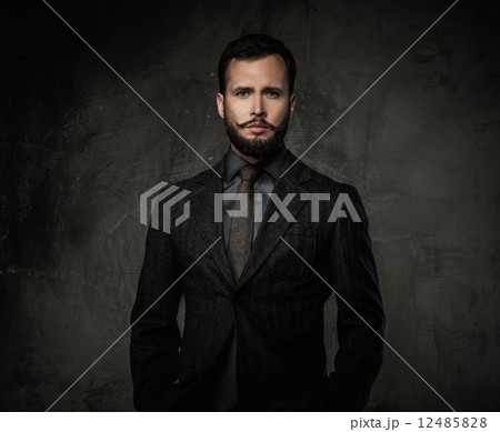 Handsome well-dressed man in jacket 12485828