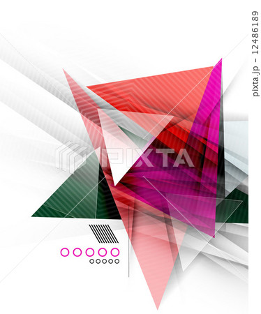 Color triangles, unusual abstract background 12486189