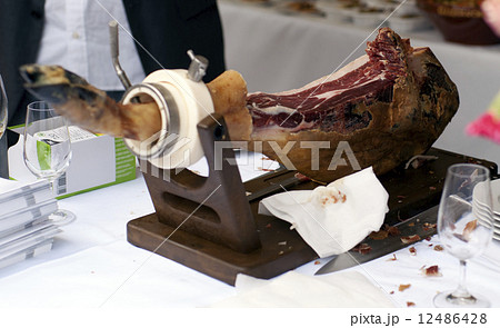 Jamon iberico (prosciutto) ham Jamon iberico (prosciutto) ham 12486428