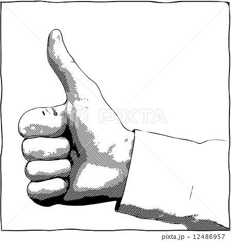 Hand with a thumb up gesture Hand with a thumb up gesture 12486957