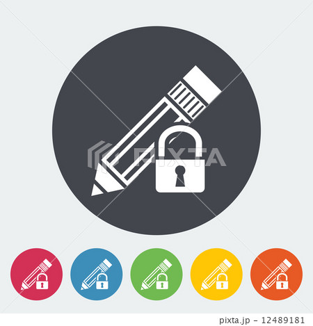Lock for editing single icon. 12489181