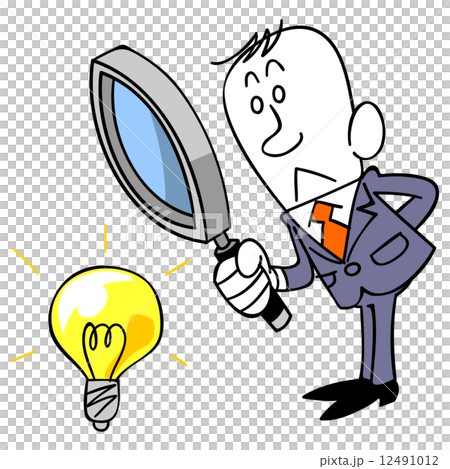 アイデアを検証するビジネスマン アイデアを検証するビジネスマン 12491012