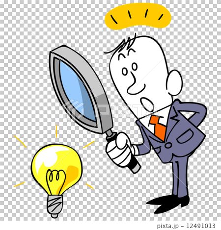 アイデアを見つけるビジネスマン アイデアを見つけるビジネスマン 12491013