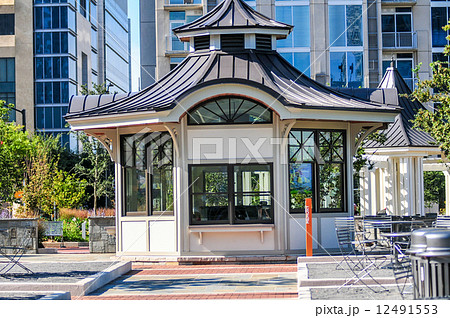 Empty box office or ticket booth at stadium Empty box office or ticket booth at stadium 12491553