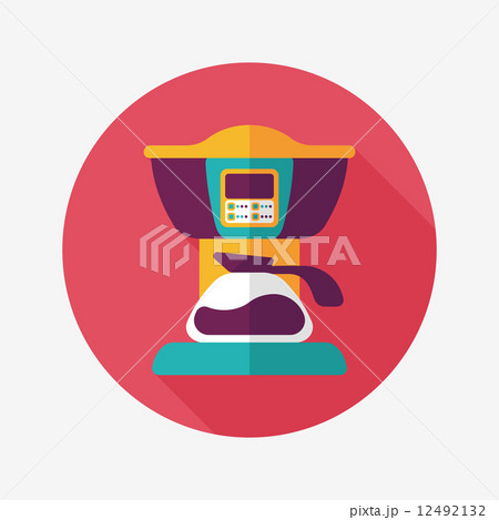 coffee machine flat icon with long shadow,eps10 coffee machine flat icon with long shadow,eps10 12492132