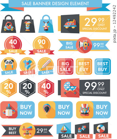 baby sale banner design flat background set, eps10 baby sale banner design flat background set, eps10 12492242