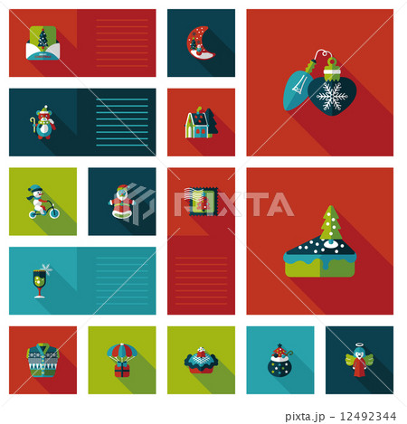 Merry Christmas flat app ui background 12492344