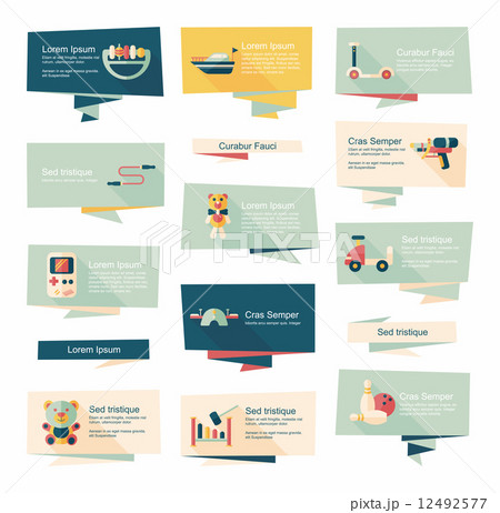 Toy flat banner background set, eps10 Toy flat banner background set, eps10 12492577