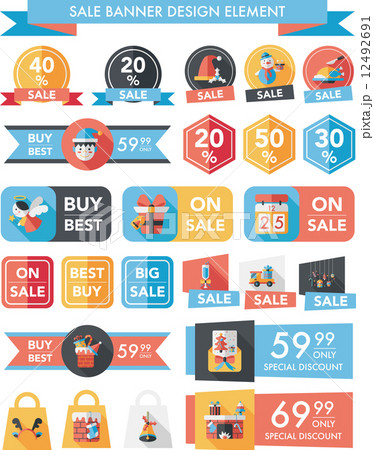 Christmas sale banner design flat background set, eps10 Christmas sale banner design flat background set, eps10 12492691