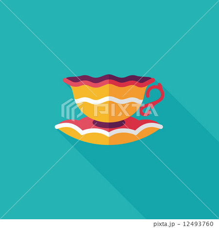 coffee cup flat icon with long shadow,eps10 coffee cup flat icon with long shadow,eps10 12493760