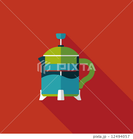 tea pot flat icon with long shadow,eps10 tea pot flat icon with long shadow,eps10 12494057