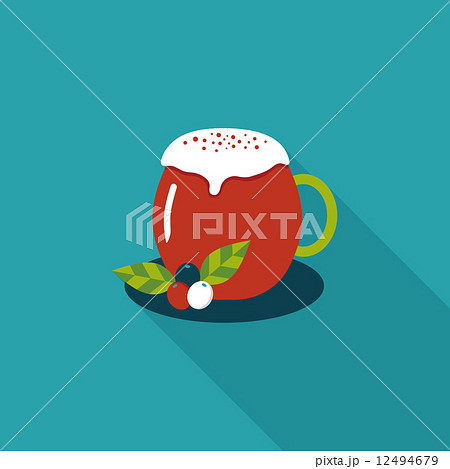 hot milk cream coffee flat icon with long shadow,eps10 hot milk cream coffee flat icon with long shadow,eps10 12494679