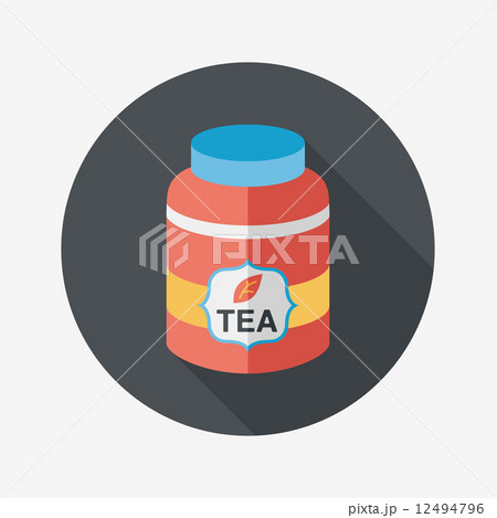 tea canister flat icon with long shadow,eps10 tea canister flat icon with long shadow,eps10 12494796